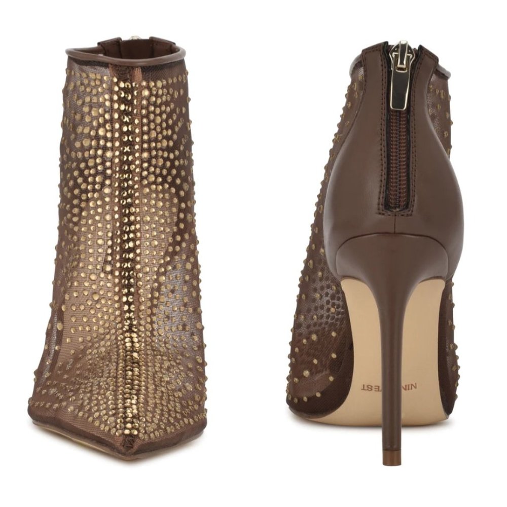 Hot Sprinkled Cocoa Sheer Bootie Size 12